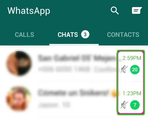 WhatsApp unread messages