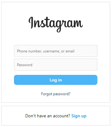 login Instagram