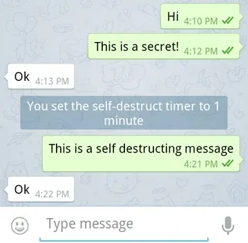 Telegram secret chat