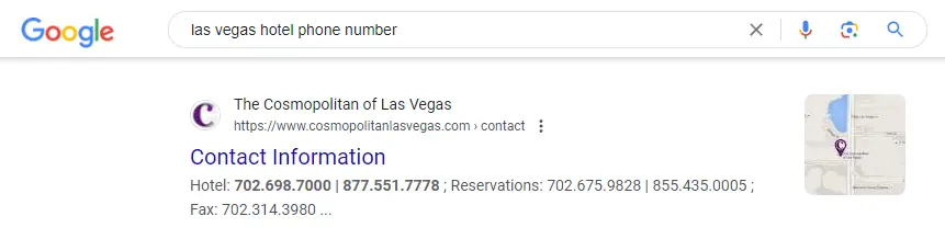 Use Google to find phone number for free