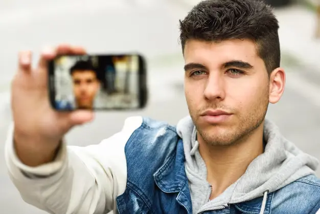 Man taking a selfie