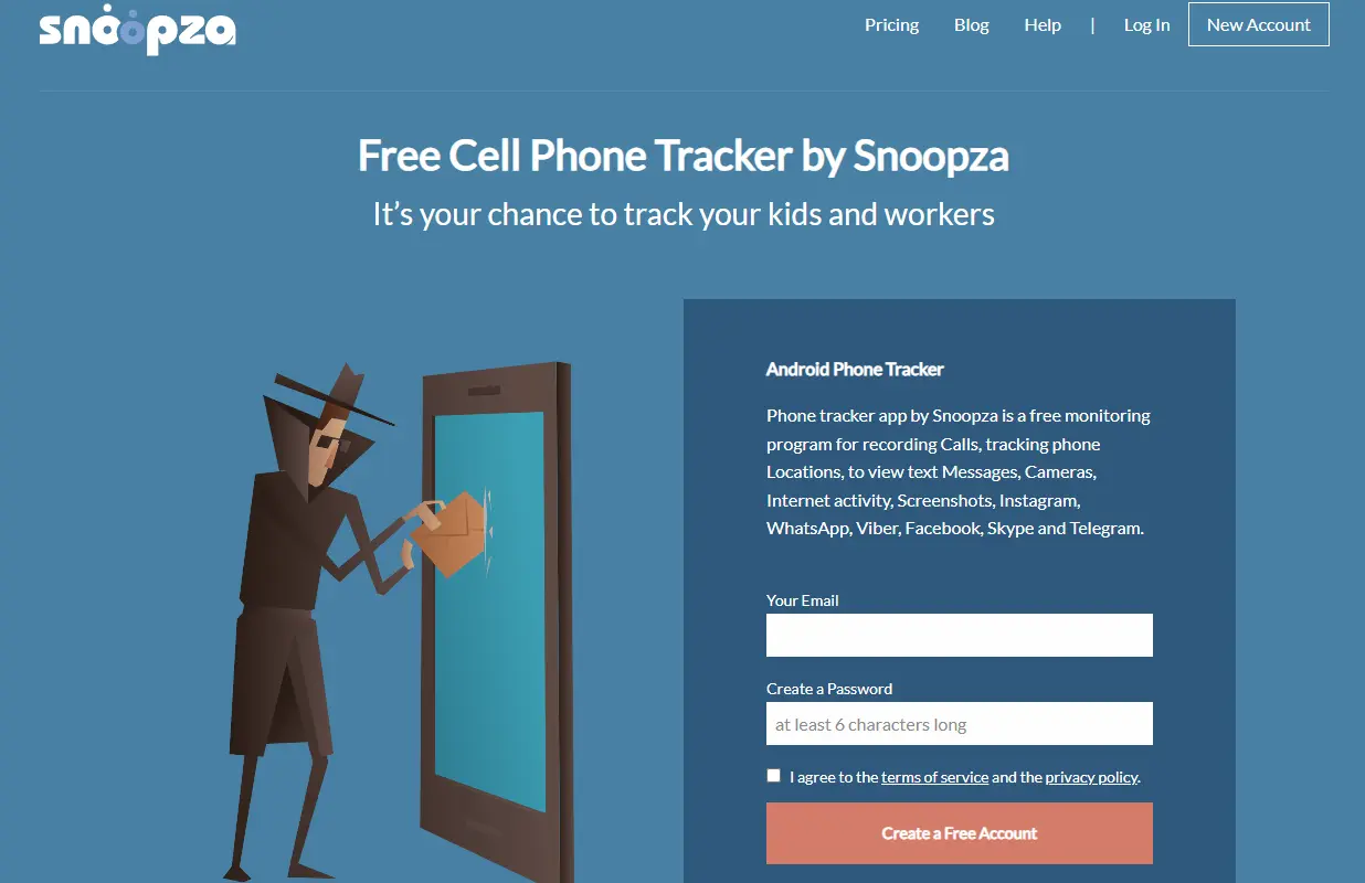 Snoopza homepage