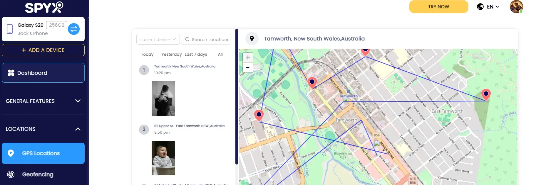 GPS Tracking in SpyX