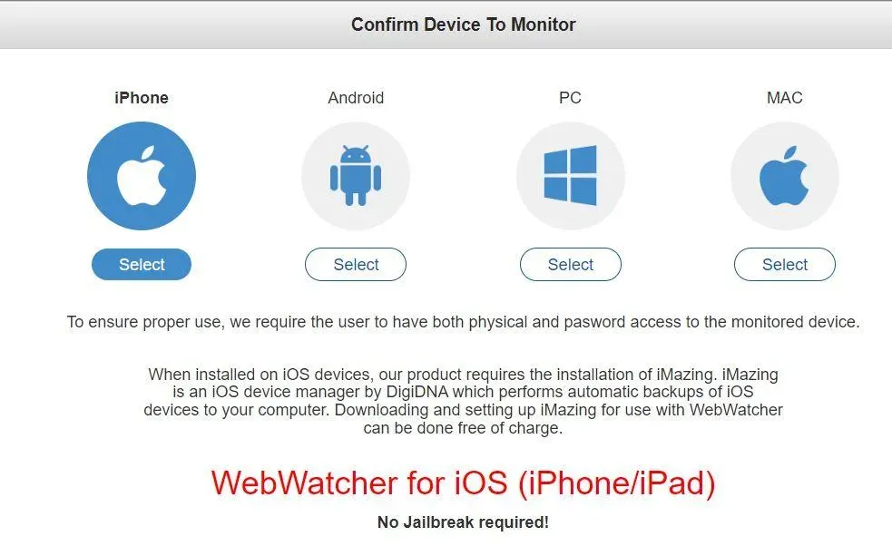 Webwatcher configuration