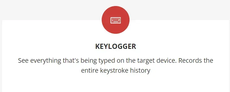 keylogging feature