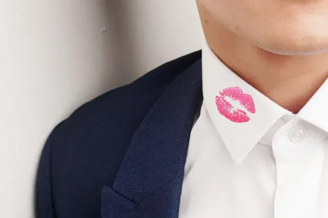 Lipstick on a guy tie