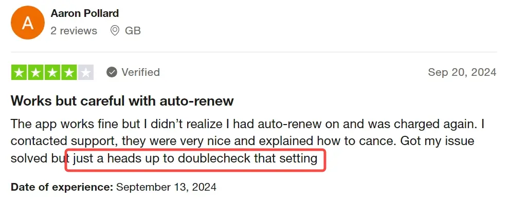 Close the setting to cancel the auto-renewal