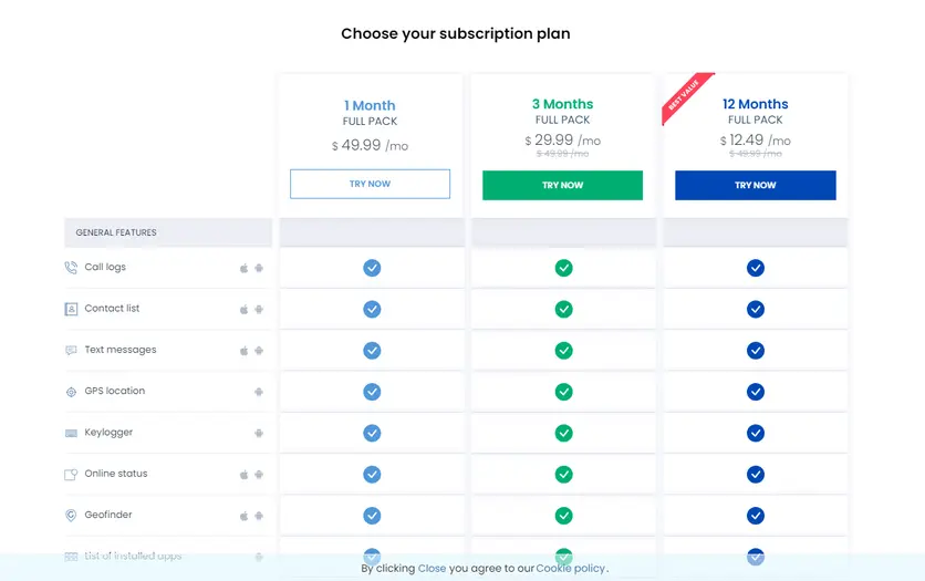 uMobix Subscription Plans