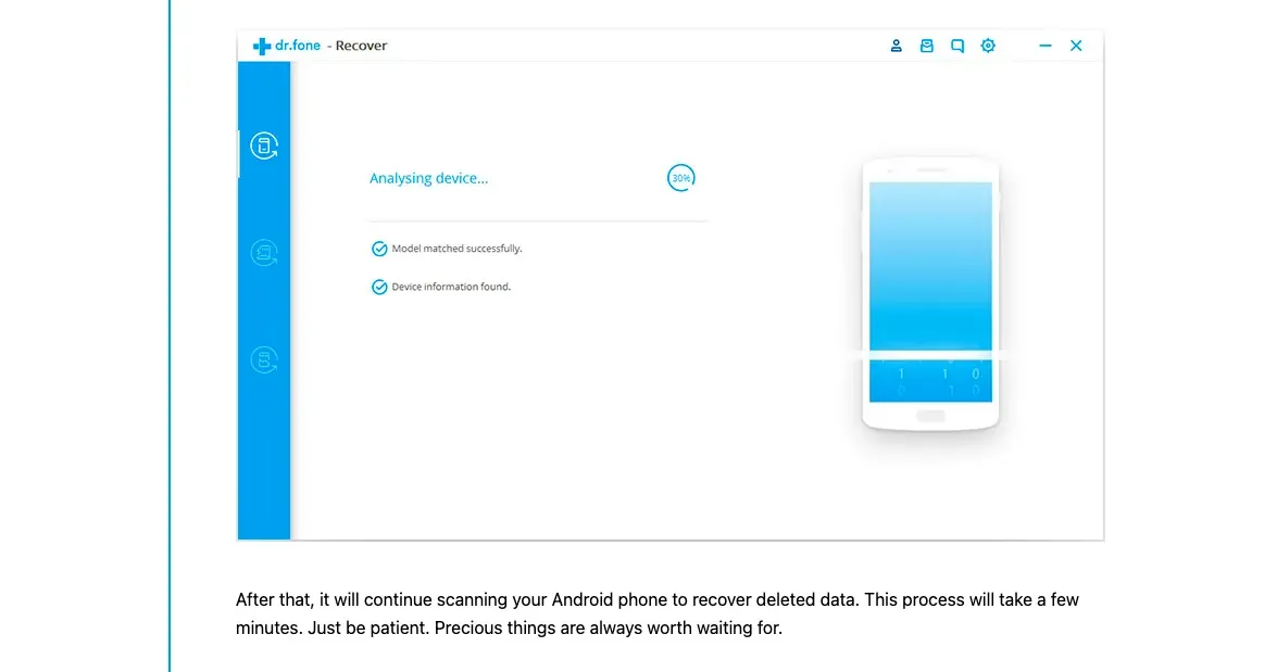 connect the Android device using a USB